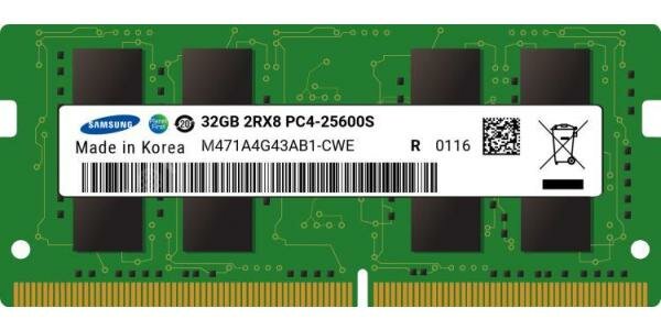 Оперативная память для ноутбука 32Gb (1x32Gb) PC4-25600 3200MHz DDR4 SO-DIMM CL19 Samsung M471A4G43AB1-CWE
