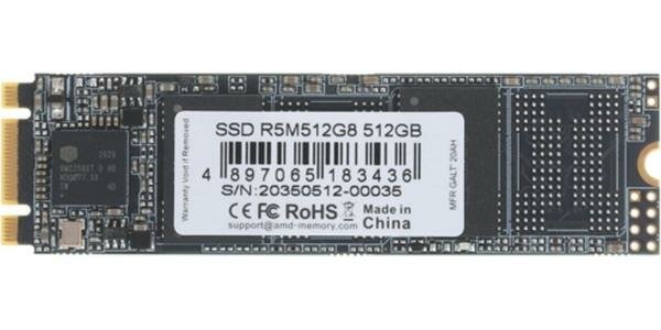 M.2 2280 512GB AMD Radeon R5 Client SSD R5M512G8 SATA 6Gb/s, 3D TLC, RTL (183436)