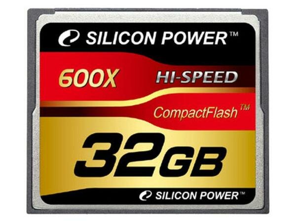 Карта памяти Compact Flash Card 32Gb Silicon Power 600x SP032GBCFC600V10 - фото №1