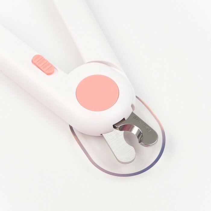 Когтерез для животных с LED фонарём и пилкой для ногтей, розовый - фотография № 7