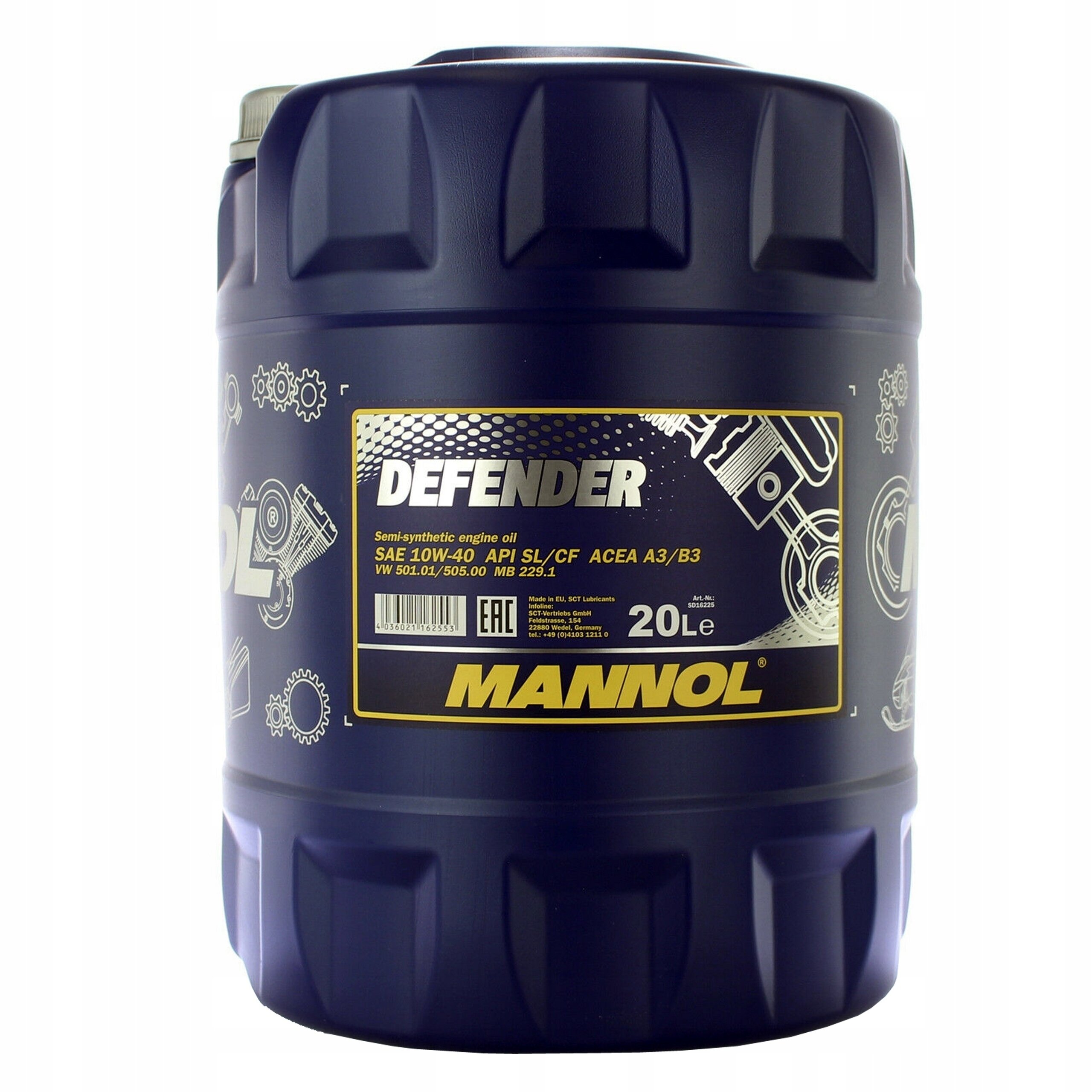 Масло Mannol Defender 10W40 п/синт. 7507 (20 л)