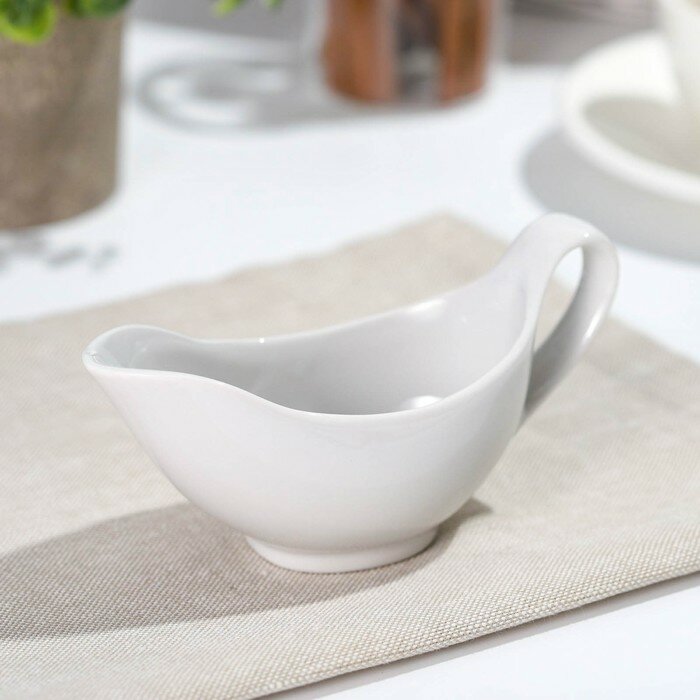 фото Соусник «Белый», 100 мл, фарфор