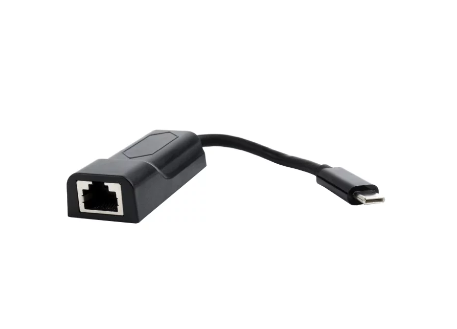 Сетевой адаптер Gembird A-CM-LAN-01 USB Type C - RJ45, черный