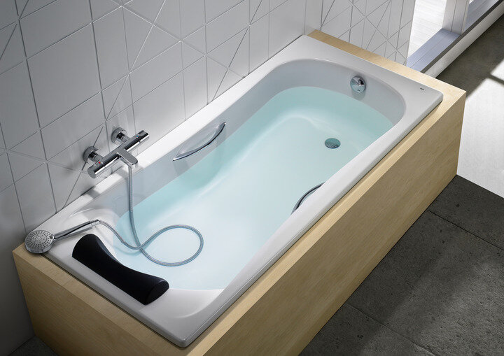 Акриловая ванна Roca Becool 170х80см, арт. ZRU9302852, с отверстиями под ручки