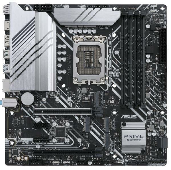 Материнская плата ASUS PRIME Z690M-PLUS D4 Socket 1700 Z690 4xDDR4 7.1 1xPCI-E 16x 2xPCI-E 1x 4xSATA III mATX Retail (90MB18Q0-M0EAY0)