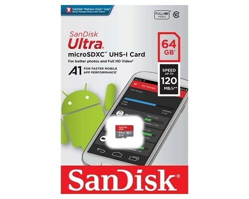 Карта памяти SanDisk MicroSD 64 Gb Кл.10 UHS-I