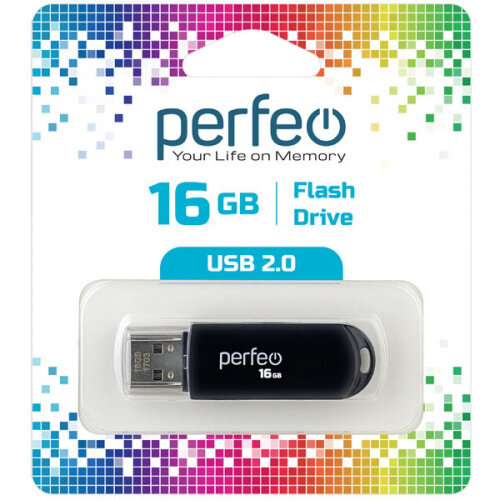 USB  PERFEO 16Gb C03 black USB 2.0