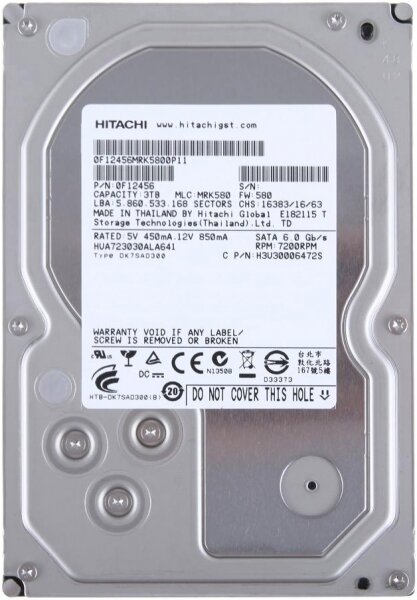 Жесткий диск Hitachi HUA723030ALA641 3Tb 7200 SATAIII 3.5" HDD