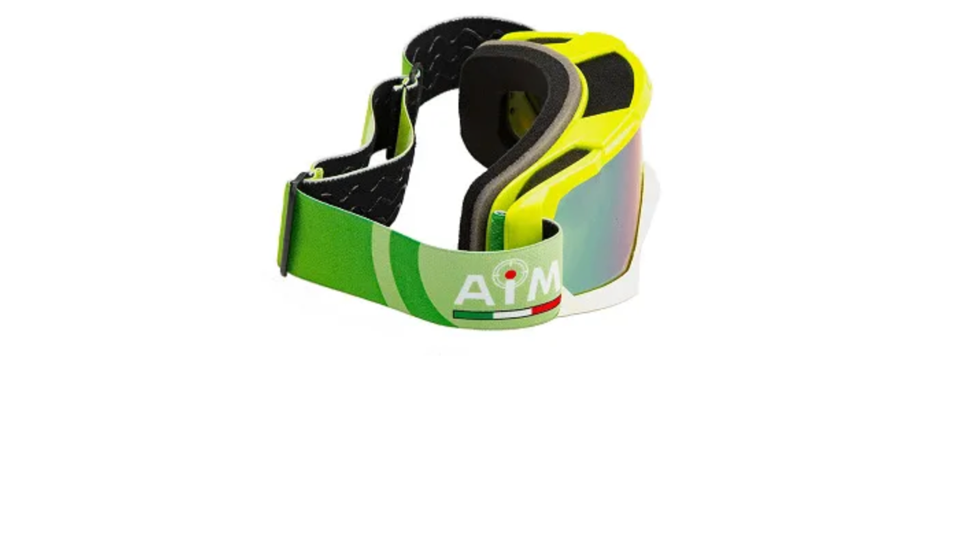 Очки кроссовые AiM (PRO) 157-950 Green-White Glossy — фото 2