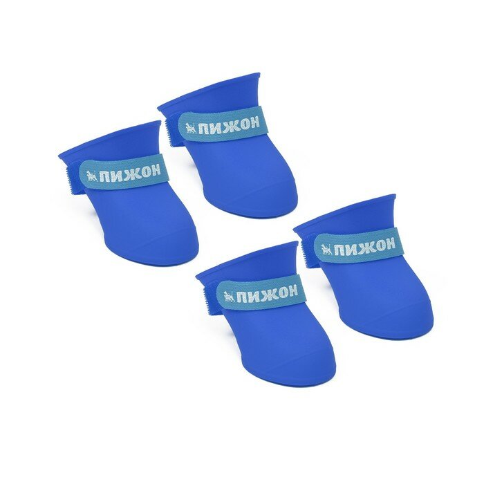 Сапоги резиновые Пижон, набор 4 шт., р-р S (подошва 4 Х 3 см), синие - фотография № 7