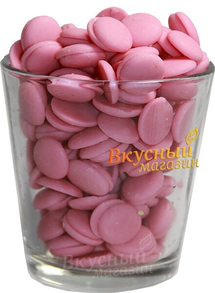 Глазурь в дисках клубничная Centramerica Rosa Fragola MM, 200 гр.