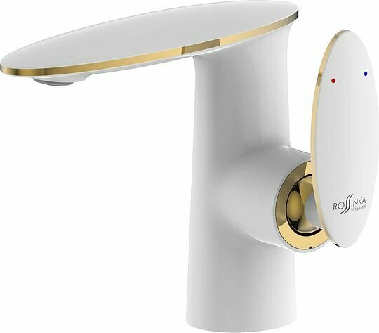 Смеситель для раковины Rossinka RS30-11W, с донным клапаном