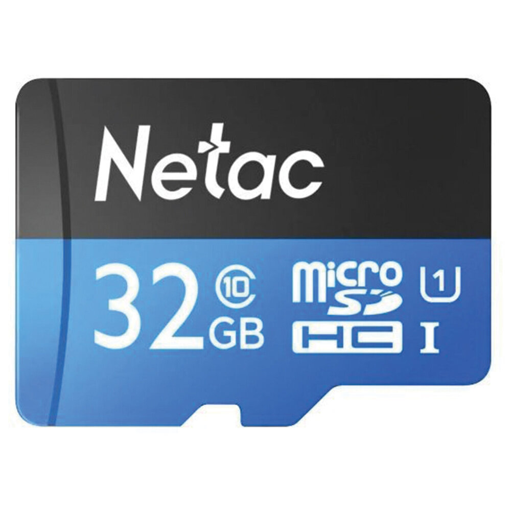 Карта памяти microSDHC 32 ГБ NETAC P500 Standard, UHS-I U1, 80 Мб/с (class 10), адаптер, NT02P500STN-032G-R упаковка 2 шт.