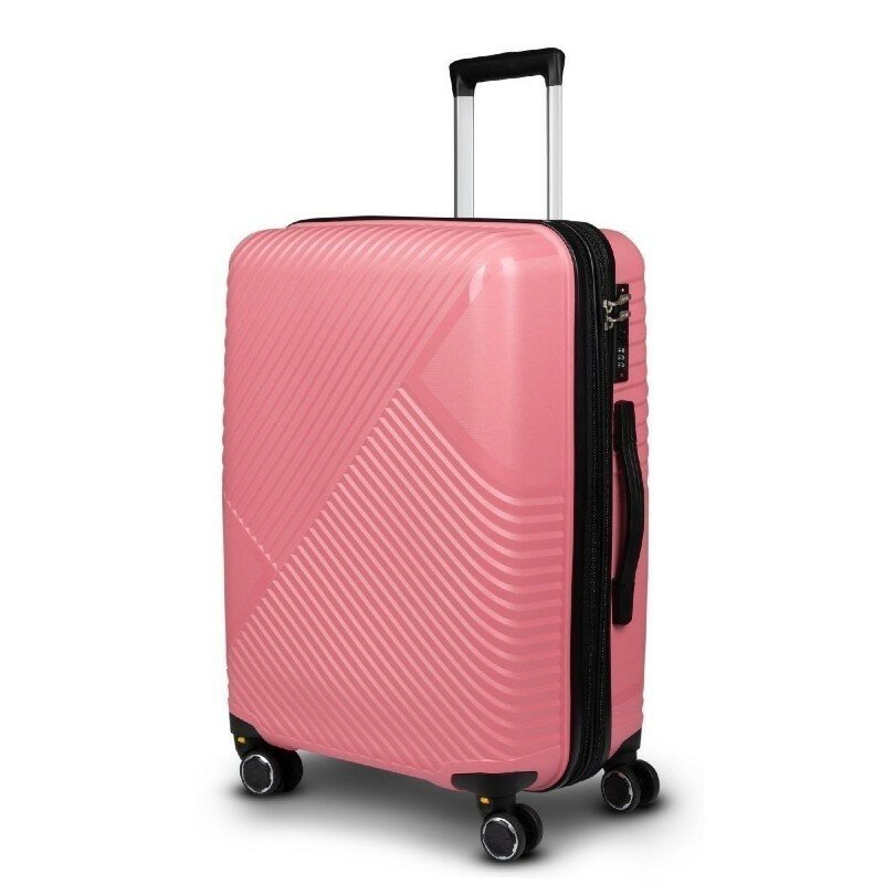 Impreza Delight DLX - Большой чемодан розового цвета со съемными колесами и расширением