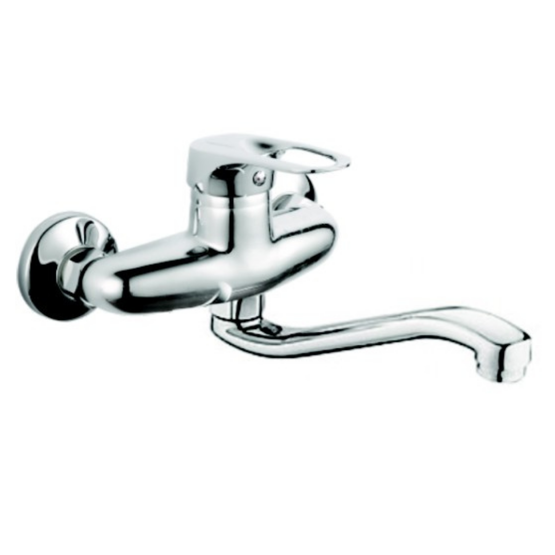 фото Смеситель настенный хром с длинным изливом ¢40 мм R3153F