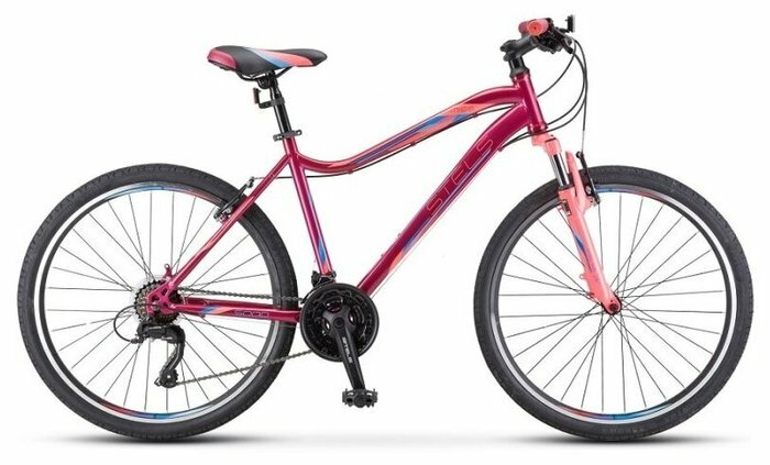 Велосипед женский STELS Miss-5000 V 26" V050 (LU096326/LU089377), рама 18", фиолетовый/розовый