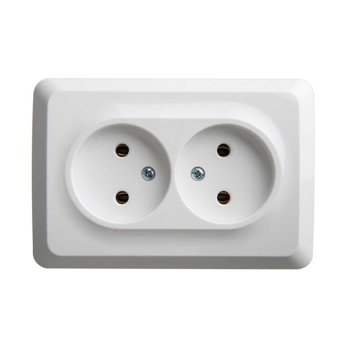 фото Розетка двойная угловая Systeme (Schneider) Electric Этюд, б/з, 16 А, белая