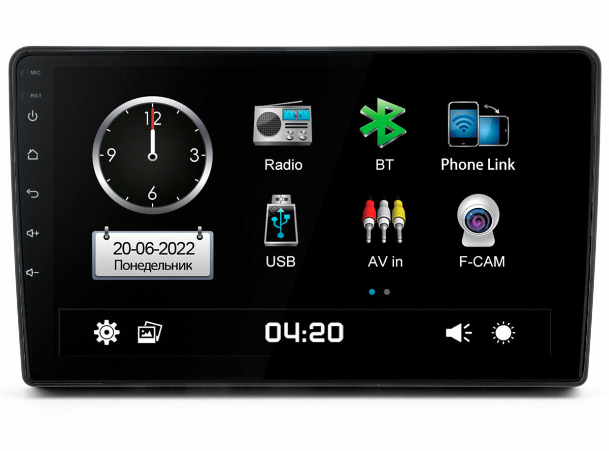 Автомагнитола Lada Granta 11-18 (CITY Incar ADF-6301) Bluetooth, 2.5D экран, CarPlay и Android Auto, 9 дюймов