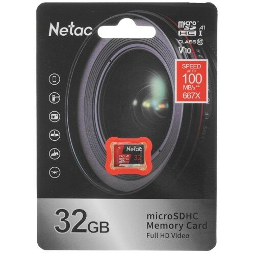Netac Micro SecureDigital 32GB MicroSD P500 Extreme Pro, Retail version card only