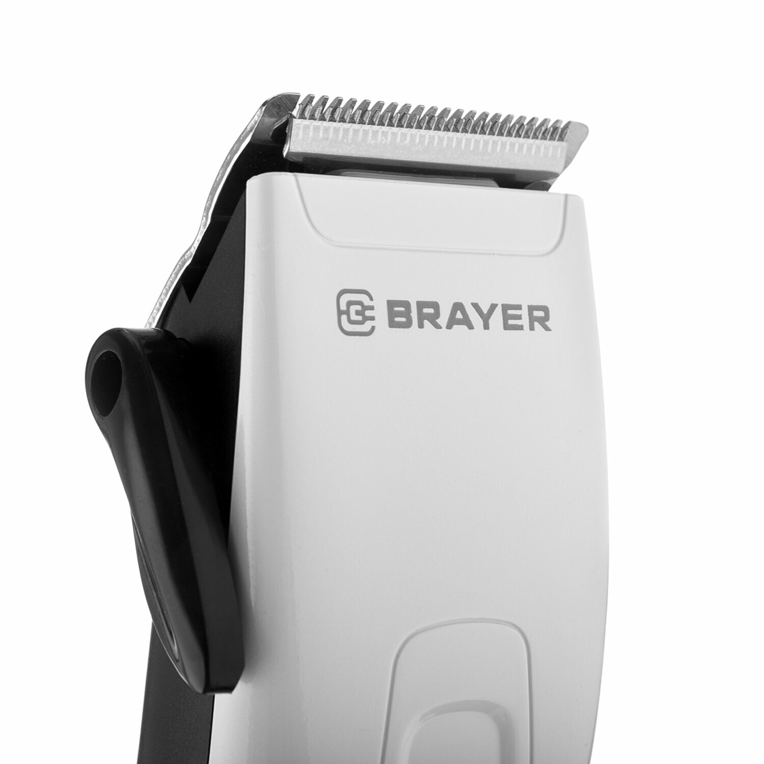 Машинка для стрижки волос BRAYER BR3430, 15Вт, 4 насадки, сеть, белая - фотография № 4