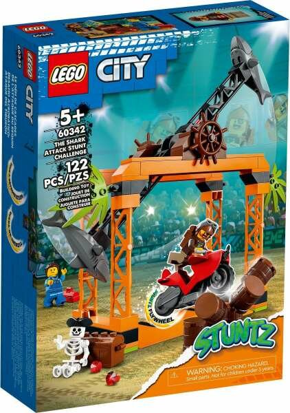 Конструктор LEGO City 60342 Трюковая арена: Нападение акулы