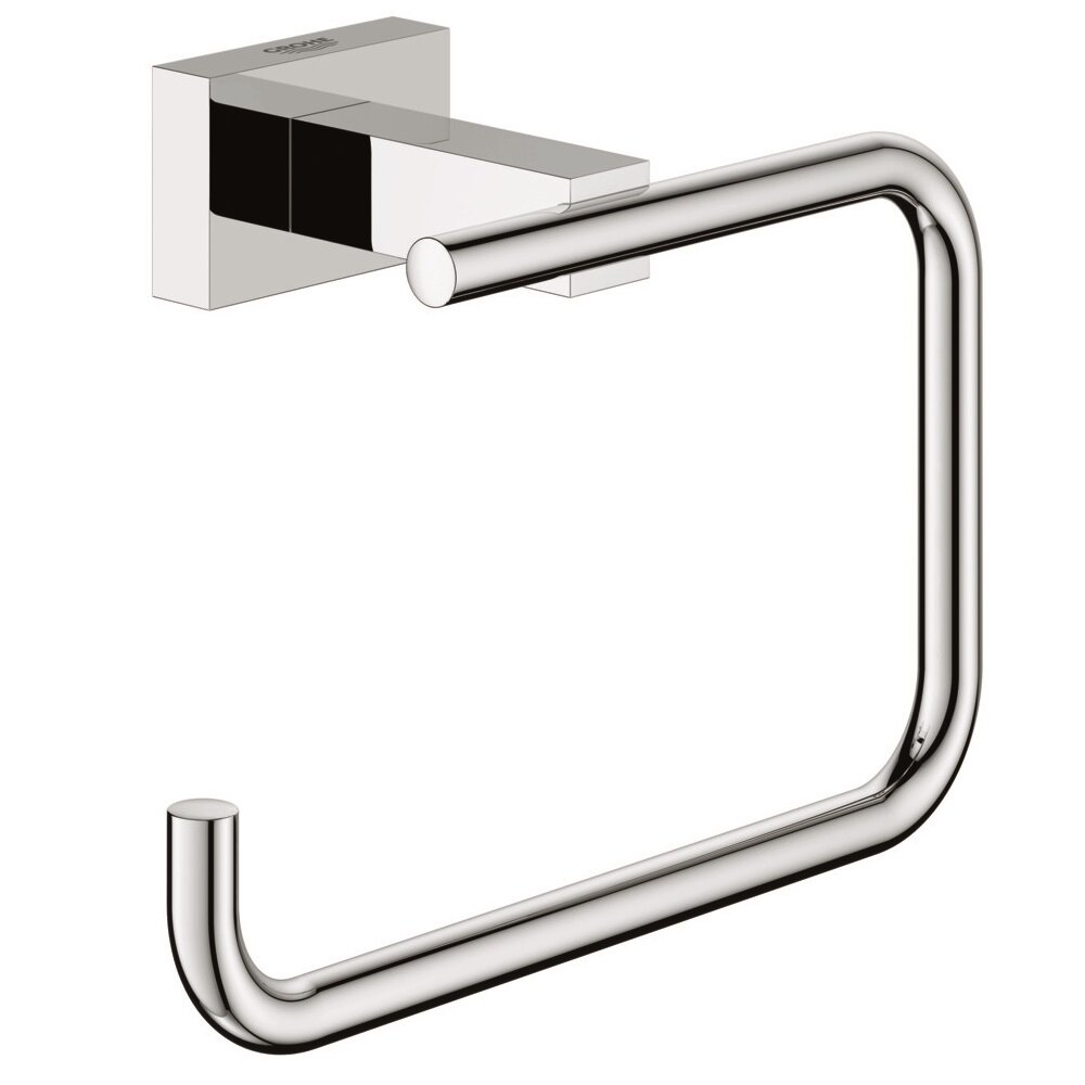 Держатель для туалетной бумаги GROHE Essentials Cube 40507001 без крышки сталь хром