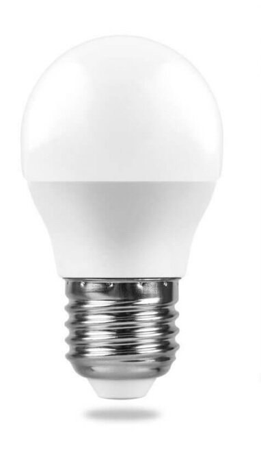 Feron LB-95 Лампа светодиодная , G45 (шар малый), 7W 230V E27 4000К , рассеиватель матовый , 25482