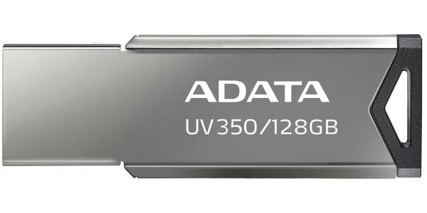 Флешка 128Gb A-Data UV350 USB 3.1 серый черный AUV350-128G-RBK