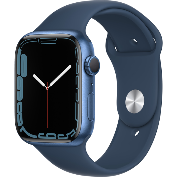 Apple Умные часы Apple Watch Series 7, 45 мм, Sport band, синие (MKN83)