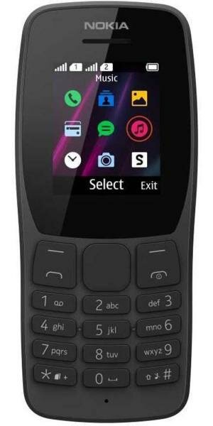 Мобильный телефон NOKIA 110DS черный 1.77 Bluetooth