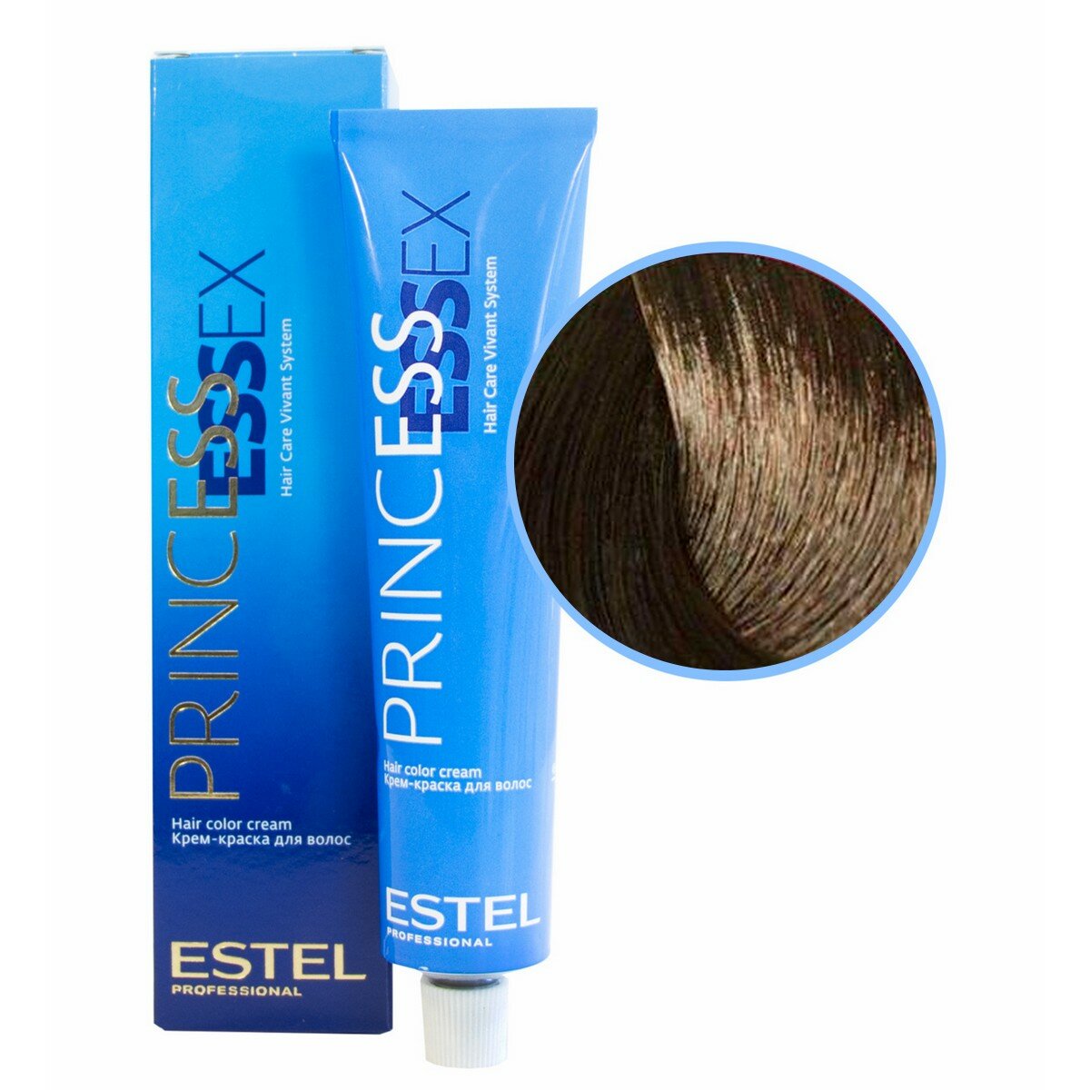 Крем-краска для волос 6/7 Тёмно-русый коричневый 60 мл. Estel