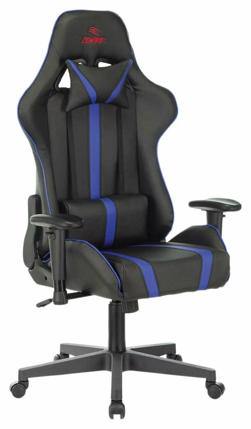 Кресло игровое Zombie A4 сине-черное
