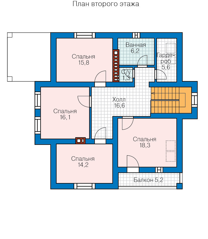 58-49-Catalog-Plans - Проект трёхэтажного дома из газобетона с террасой - фотография № 3