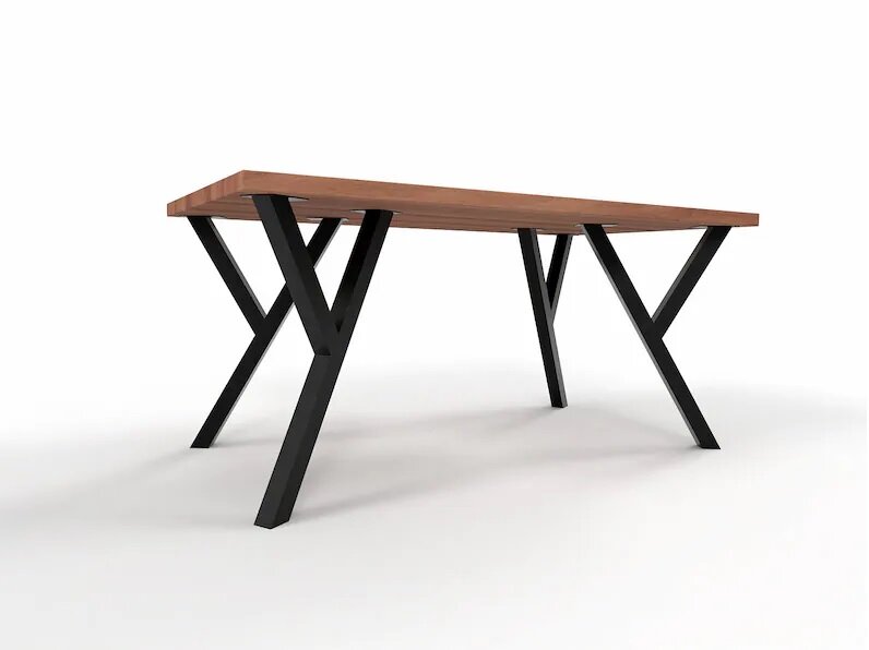 Обеденный прямоугольный универсальный стол в стиле Лофт Модель 49 - фотография № 4