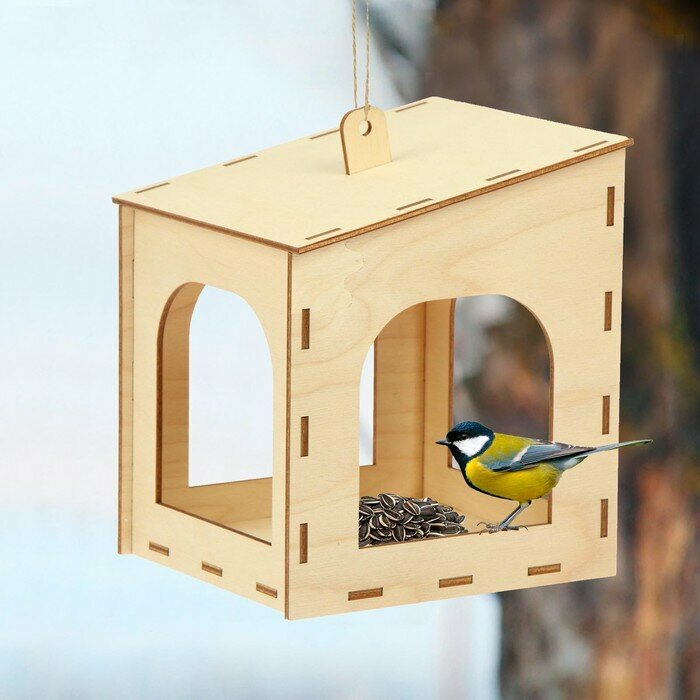 Кормушка для птиц «Домик малый», 13 × 15 × 17 см - фотография № 1