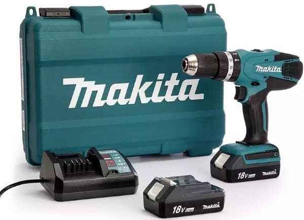 Дрель-шуруповерт Makita HP457DWE аккум. патрон:быстрозажимной (кейс в комплекте)