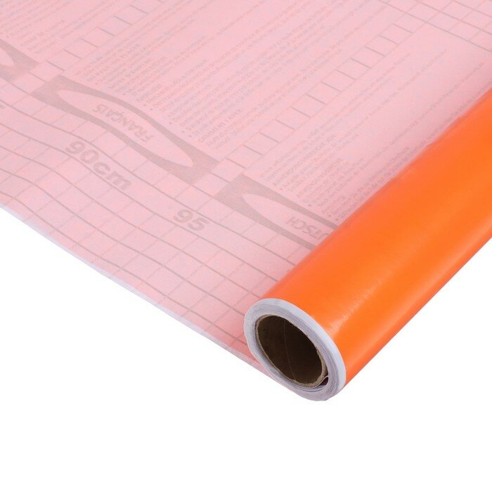 Calligrata Пленка самоклеящаяся, ярко-оранжевая, 0.45 х 3 м, 8 мкр - фотография № 4
