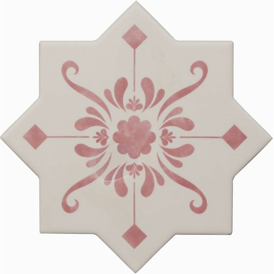 Напольная плитка Cevica Becolors Star Dec. Stencil Coral 1325x1325 см (0.5 м2)