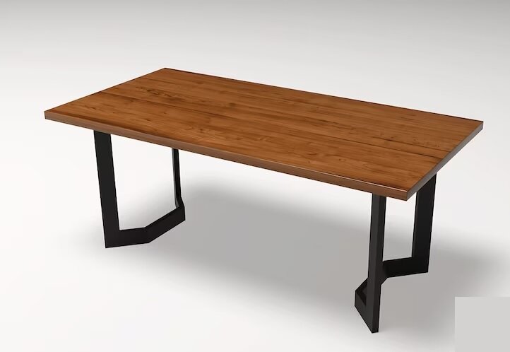 Обеденный прямоугольный универсальный стол в стиле Лофт Модель 22 - фотография № 2