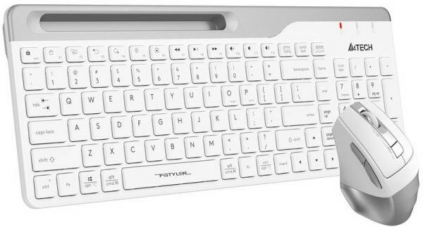 Клавиатура + мышь A4Tech Fstyler FB2535C белый/белый интерфейс USB беспроводной slim-дизайн