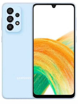 Смартфон Samsung SM-A536E Galaxy A53 5G 128Gb 6Gb голубой моноблок 3G 4G 2Sim 6.5" 1080x2400 Android 12 64Mpix 802.11 a/b/g/n/ac NFC GPS GSM900/1800 GSM1900 Ptotect microSD max1024Gb