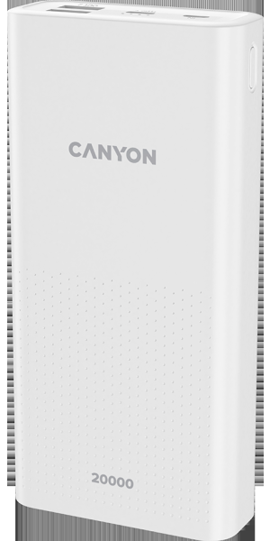 Внешний аккумулятор Power Bank 20000 мАч Canyon PB-2001 белый