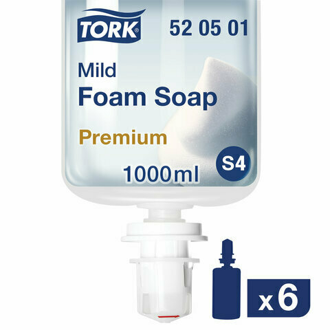 Картридж с жидким мылом Tork S4 520501 мыло-пена 1 л (для дозатора арт. 330685)