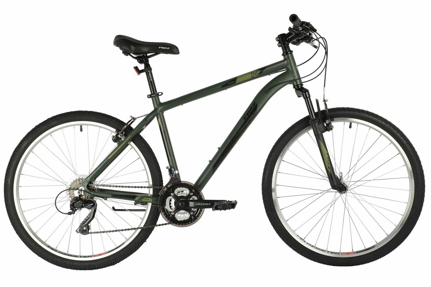 Велосипед FOXX ATLANTIC 26" (2021) (Велосипед FOXX 26" ATLANTIC зеленый, алюминий, размер 18")