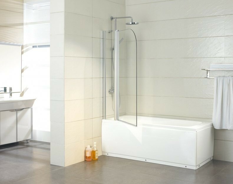 Шторка для ванны Azario MERRIT AZ-NF6221 1100700+400х1400 мм . Easy Clean профиль серебро AZ-NF6221 1100 - фотография № 3