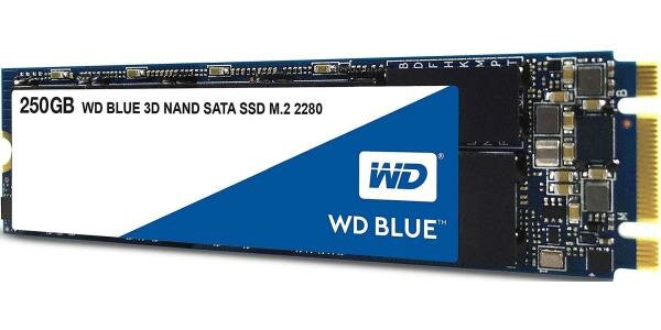 Твердотельный накопитель SSD M.2 250 Gb Western Digital Blue WDS250G2B0B Read 550Mb/s Write 525Mb/s 3D NAND TLC