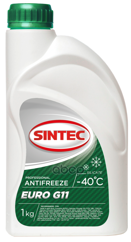Sintec Антифриз - 40 Euro (Зелёный) 1кг SINTEC арт. 802558