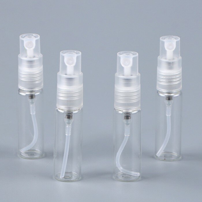 фото Бутылка спрей с дозатором, 5 мл, набор 4 шт., размер 1 шт. — 1,2 х 1,2 х 6,6 см