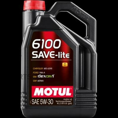 MOTUL 6100 Save-lite 5W30 SN/GF-5 полусинтетика 4л (1/4)