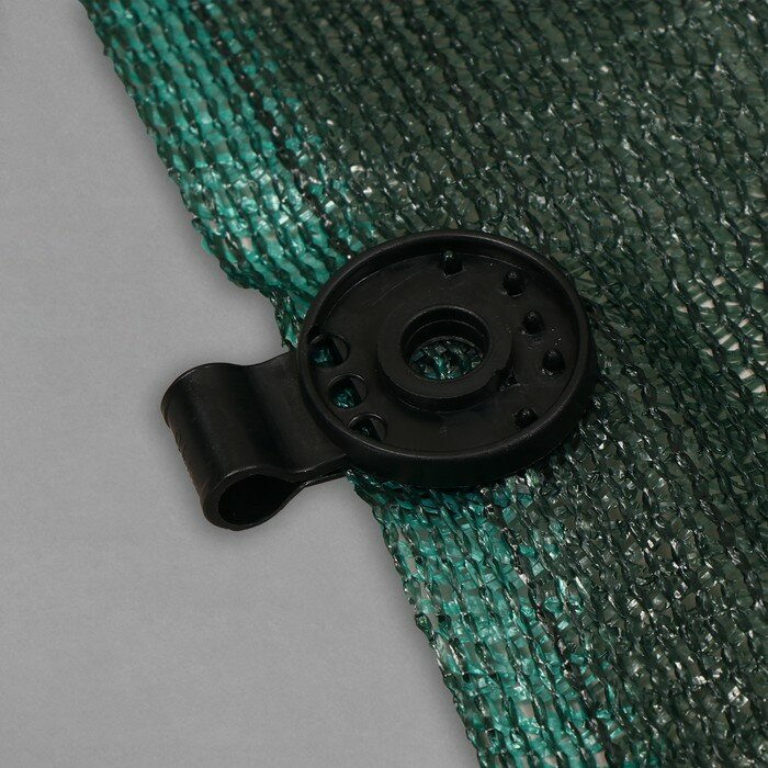 Сетка затеняющая, 5 × 4 м, плотность 80 г/м², зелёная, в наборе 19 клипс - фотография № 3